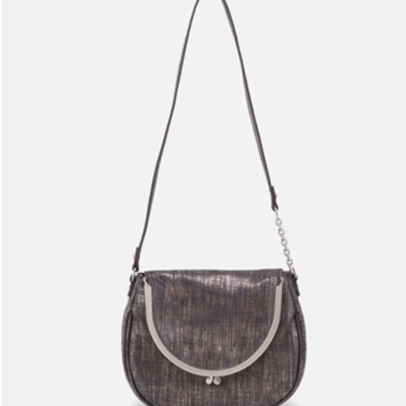 NWT Hobo AMOUR SHOULDER Bag in metallic leather - Picture 2 of 12